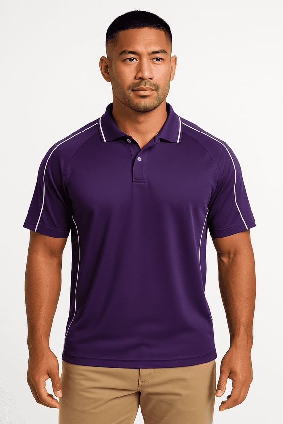 Men's Oxymeshâ„¢ Dry Fit Athletic Malibu Polo Shirt, Dark Purple, Medium