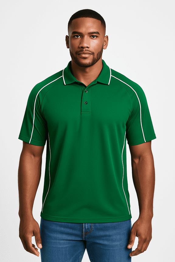 Men's Oxymesh™ Dry Fit Athletic Malibu Polo Shirt, Forest Green, Large