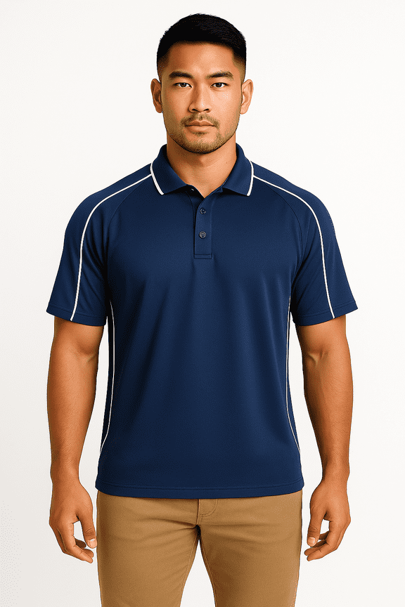 Men's Oxymesh™ Dry Fit Athletic Malibu Polo Shirt, Navy, Medium