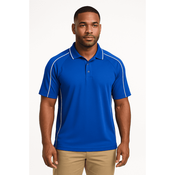 Expert Brand Men's Oxymesh™ Dry Fit Athletic Malibu Polo Shirt, Royal Blue, Small