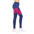 thumbnail image 1 of Expert Brand Women's Mid-Rise, Calypso Mesh Full Length Legging, Navy/Orchid, Small, 1 of 7