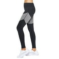 thumbnail image 1 of Expert Brand Women's Mid-Rise, Calypso Mesh Full Length Legging, Black/Heather Charcoal, Large, 1 of 7