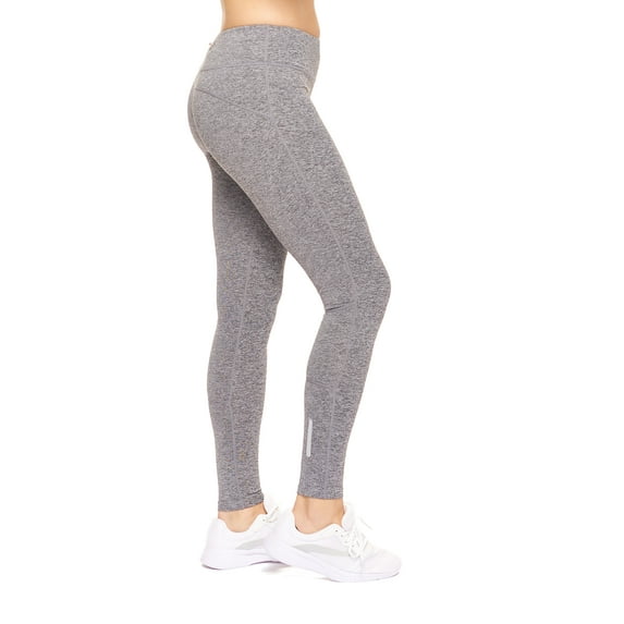 Expert Brand Women's Mid-Rise Full Length Leggings with Pocket, Heather Charcoal, Medium