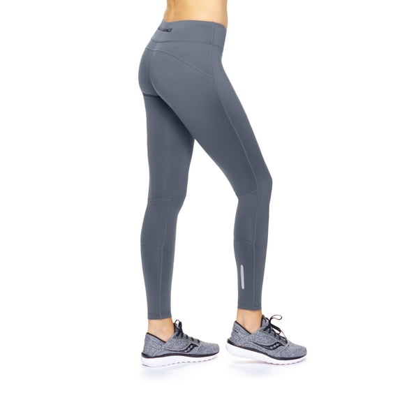 Expert Brand Women's Mid-Rise Full Length Leggings with Pocket, Graphite, XS