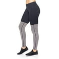 thumbnail image 1 of Expert Brand Women's Mid-Rise, Heather Colorblock Leggings, Black/Heather Charcoal, Large, 1 of 5