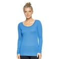 thumbnail image 1 of Expert Brand USA-Made Women's TriTec Long Sleeve Scoop Neck, Royal Blue, XS, 1 of 5