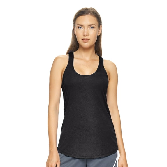 Expert Brand USA-Made Women's TriTec Performance Racerback Tank Top, Black, 2XL
