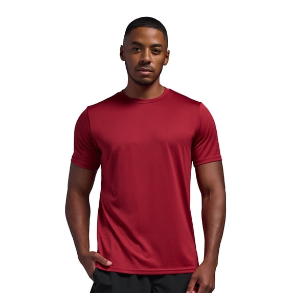 Expert Brand USA-Made Unisex 100% Recycled Athletic T-Shirt, Poinsettia, XL