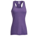 thumbnail image 1 of Expert Brand USA-Made Women's Athletic Heather Racerback Tank Top, Dark Heather Purple, Medium, 1 of 4