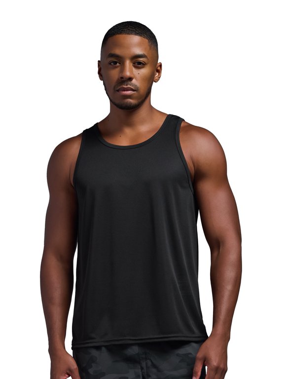 USA-Made Men's DriMax™ Athletic Tank Top, Black, XXL