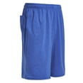 thumbnail image 1 of Expert Brand USA-Made Men's Heather Athletic Shorts, Dark Heather Royal, Large, 1 of 4