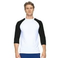 thumbnail image 1 of Expert Brand USA-Made Men's DriMax™ Athletic Baseball Shirt, White/Black, XXL, 1 of 4