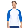 thumbnail image 1 of Expert Brand USA-Made Men's DriMax™ Athletic Baseball Shirt, White/Royal Blue, S, 1 of 6