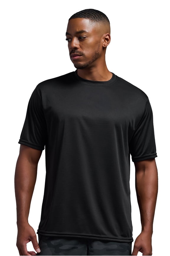USA-Made Men's DriMax™ Athletic Crewneck T-Shirt, Black, L
