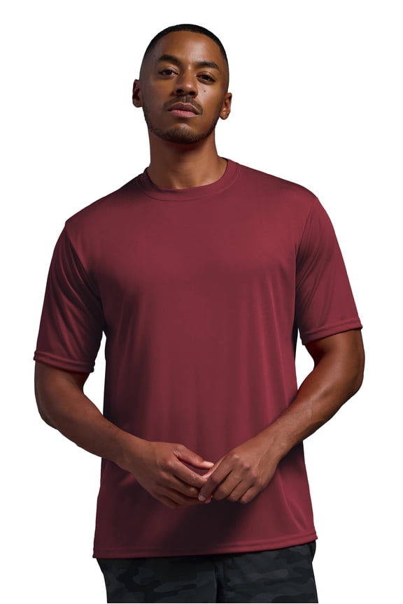 USA-Made Men's DriMax™ Athletic Crewneck T-Shirt, Cardinal, S