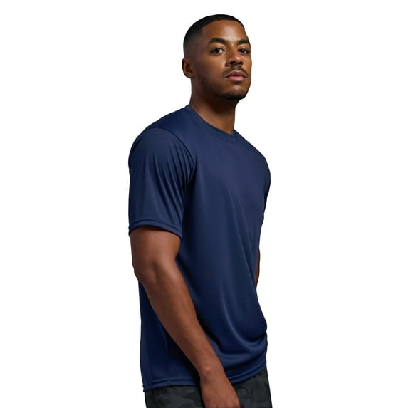 Expert Brand USA-Made Men's DriMax™ Athletic Crewneck T-Shirt, Navy, S