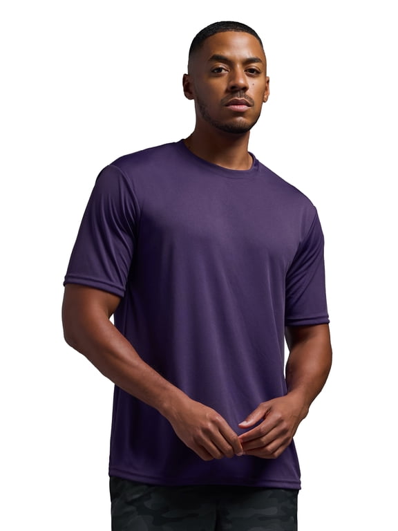 USA-Made Men's DriMax™ Athletic Crewneck T-Shirt, Purple, XL
