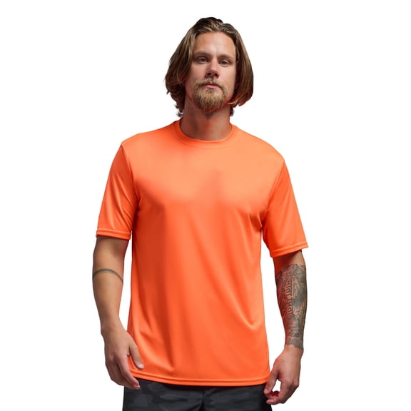 Expert Brand USA-Made Men's DriMax™ Athletic Crewneck T-Shirt, Safety Orange, XL