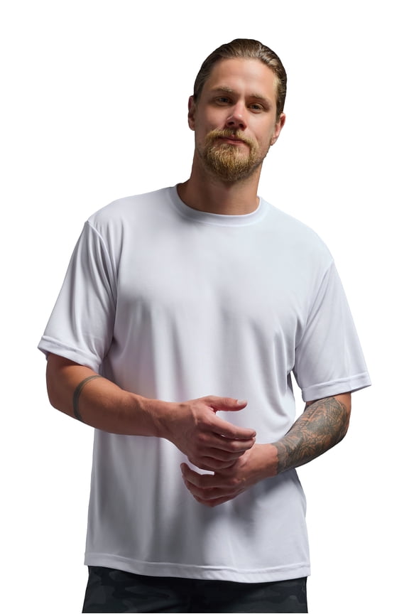 USA-Made Men's DriMax™ Athletic Crewneck T-Shirt, White, M