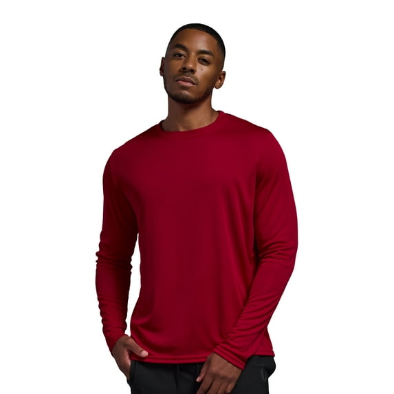 Expert Brand USA-Made Men's DriMax™ Athletic Long Sleeve, Red, XL