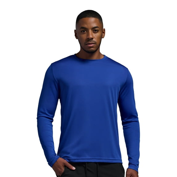 Expert Brand USA-Made Men's DriMax™ Athletic Long Sleeve, Royal Blue, XXL