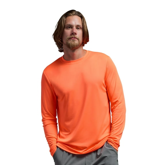 Expert Brand USA-Made Men's DriMax™ Athletic Long Sleeve, Safety Orange, S