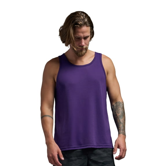 Expert Brand USA-Made Men's DriMax™ Athletic Tank Top, Purple, XL
