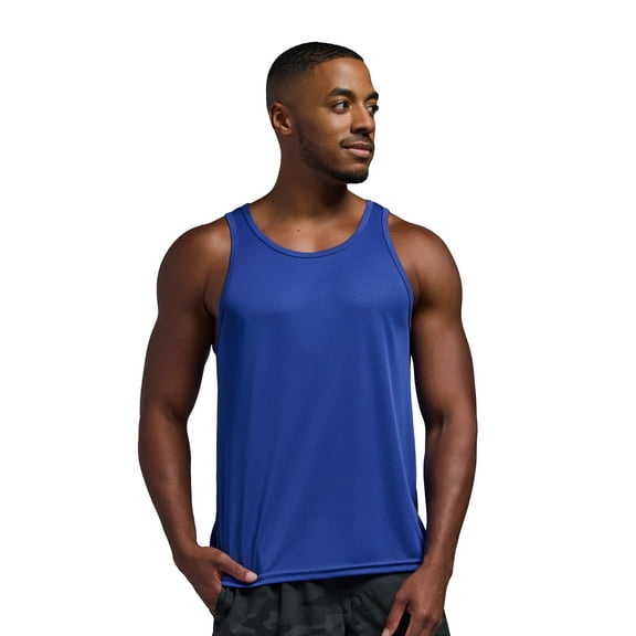 Expert Brand USA-Made Men's DriMax™ Athletic Tank Top, Royal Blue, Medium