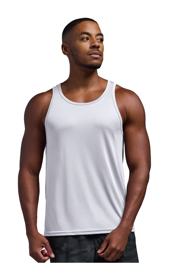 USA-Made Men's DriMaxâ„¢ Athletic Tank Top, White, Large