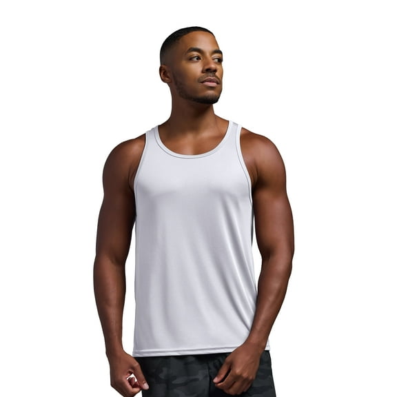 Expert Brand USA-Made Men's DriMax™ Athletic Tank Top, White, Small