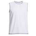 thumbnail image 1 of Expert Brand USA-Made Men's DriMax™ Dry Fit Sleeveless Athletic Shirt, White, S, 1 of 3