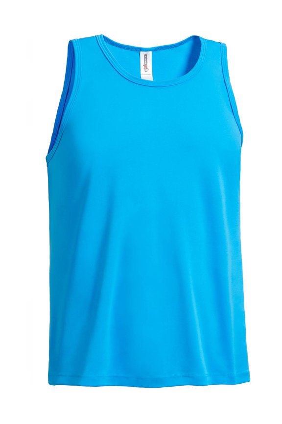 USA-Made Men's DriMax™ Workout Athletic T-Shirt, Safety Blue, XL