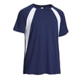 thumbnail image 1 of Expert Brand USA-Made Men's Oxymesh™ Athletic Colorblock Crewneck T-Shirt, Navy/White, Medium, 1 of 2