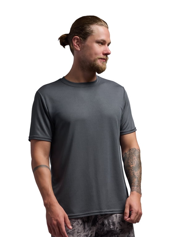 USA-Made Men's Oxymesh™ Athletic Crewneck T-Shirt, Graphite, XXL