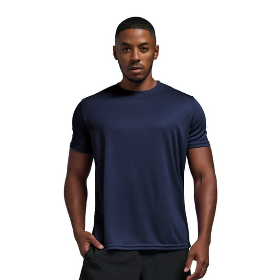 Expert Brand USA-Made Men's Oxymesh™ Athletic Crewneck T-Shirt, Navy, XL
