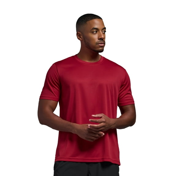 Expert Brand USA-Made Men's Oxymesh™ Athletic Crewneck T-Shirt, Red, 4XL