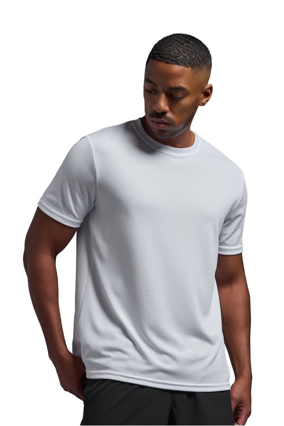 USA-Made Men's Oxymeshâ„¢ Athletic Crewneck T-Shirt, White, Large