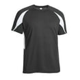 thumbnail image 1 of Expert Brand USA-Made Men's Oxymesh™ Athletic Raglan Short Sleeve T-Shirt, Graphite/White, Large, 1 of 2