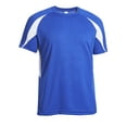 thumbnail image 1 of Expert Brand USA-Made Men's Oxymesh™ Athletic Raglan Short Sleeve T-Shirt, Royal Blue/White, Small, 1 of 2