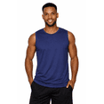 thumbnail image 1 of Expert Brand USA-Made Men's Oxymesh™ Athletic Sleeveless T-Shirt, Navy, Large, 1 of 7
