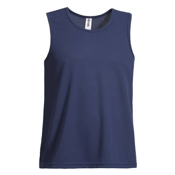 Expert Brand USA-Made Men's Oxymesh™ Athletic Sleeveless T-Shirt, Navy, Large