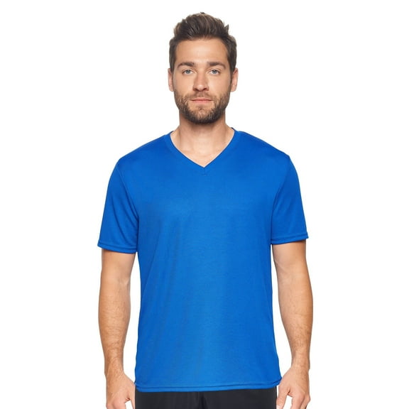 Expert Brand USA-Made Men's Oxymeshâ„¢ Athletic V Neck T-Shirt, Royal Blue, XL