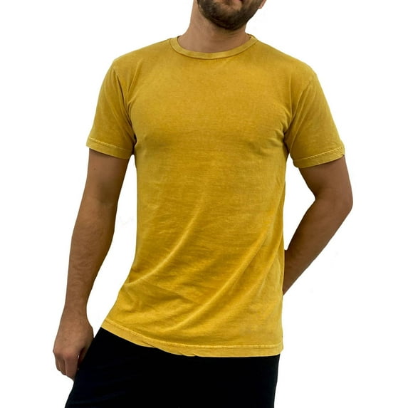 Expert Brand USA-Made Men's Vintage Style Cotton Casual T-Shirt, Vintage Mustard, Medium