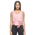 thumbnail image 1 of Expert Brand USA-Made Women's MoCA Cotton Blend Front Tie Tank Top, Pale Pink, Medium, 1 of 8