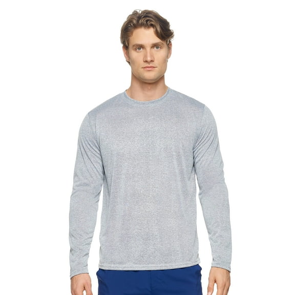 Expert Brand USA-Made Men's Natural-Feel Jersey Long Sleeve, Heather Gray, XL