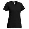 thumbnail image 1 of Expert Brand USA-Made Women's Natural-Feel Jersey V-Neck, Black, Small, 1 of 5