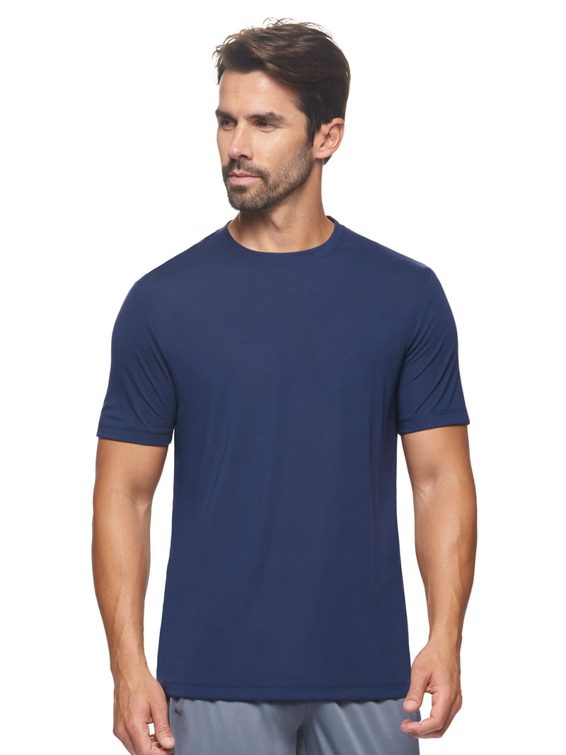 Expert Brand USA-Made Men's Siro Activewear Crewneck T-Shirt, Navy