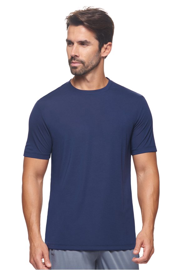 USA-Made Men's Siro Activewear Crewneck T-Shirt, Navy, 3XL