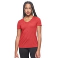 thumbnail image 1 of Expert Brand USA-Made Women's Siro Casual V-Neck T-Shirt, Scarlet, Small, 1 of 5