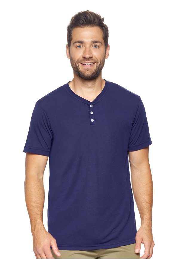 USA-Made Men's Siro Short Sleeve Henley, Navy, XS